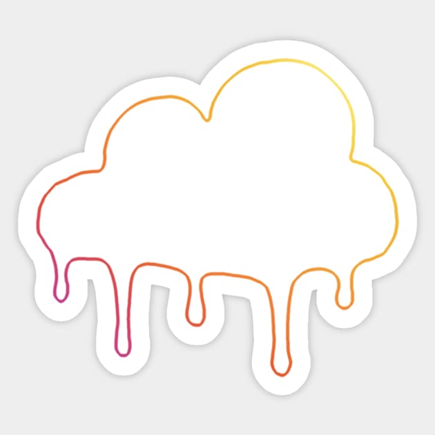 Dixie Damelio - be happy Cloud (big logo borders rainbow)| Charli Damelio Hype House Tiktok Sticker by Vane22april